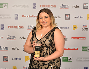 North-West Apprentice Natalie with her award