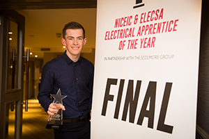 Zach - last year's winner of the NICEIC apprentice of the year