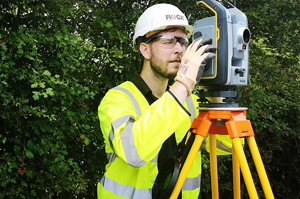 A Man undertaking an Underground Utility Survey