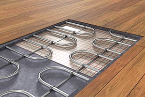 Underfloor heating under laminate