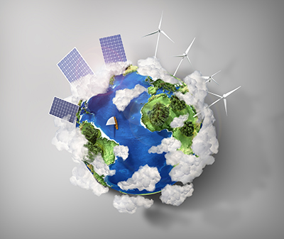 Green Energy Power Solar Planet 