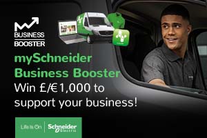Schneider Electric is giving away five prizes of £1,000 for electrician business support 