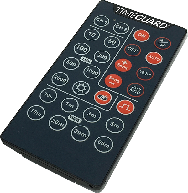 Timeguard's new presence detectors with flat lens design remote control
