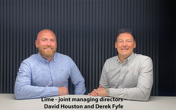 Electrical contractor rebrands as Lime - joint managing directors - David Houston on left and Derek Fyfe on right_smaller pic.png