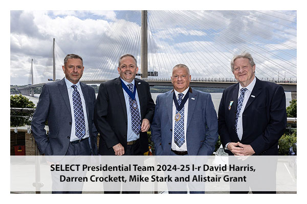SELECT Presidential Team 2024-25 l-r David Harris, Darren Crockett, Mike Stark and Alistair Grant