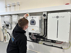 Solar PV Panel installation at XS Training