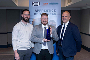 SJIB Apprentice of the Year Winner Callan White with his employers from H F Electrical