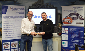 Alcomet receiving PENTA Electrical Safety Products Award.