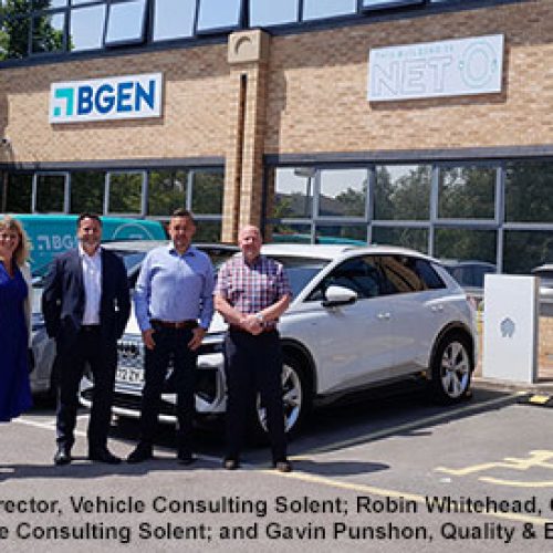Nancy Thorley, Managing Director, Vehicle Consulting Solent; Robin Whitehead, CEO at BGEN; Paul Thorley, Head of Partnerships at Vehicle Consulting Solent; and Gavin Punshon, Quality & Environment Director at BGEN