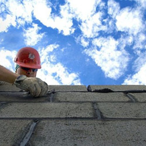 Construction Worker on a roof