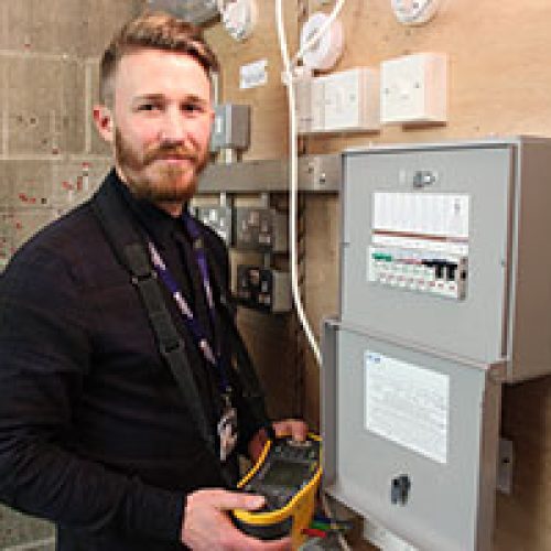 Electrician training at the Colchester Institute