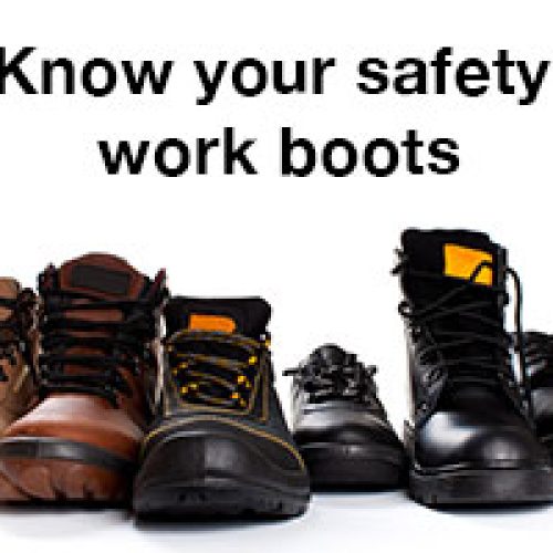 A selection of work boots - do you know their safety boot ratings